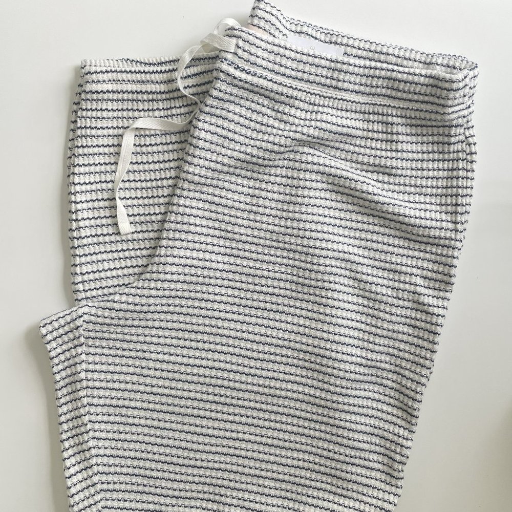 Love by Gap BNWT Waffle Sweatpants in Navy and Cream - size XL